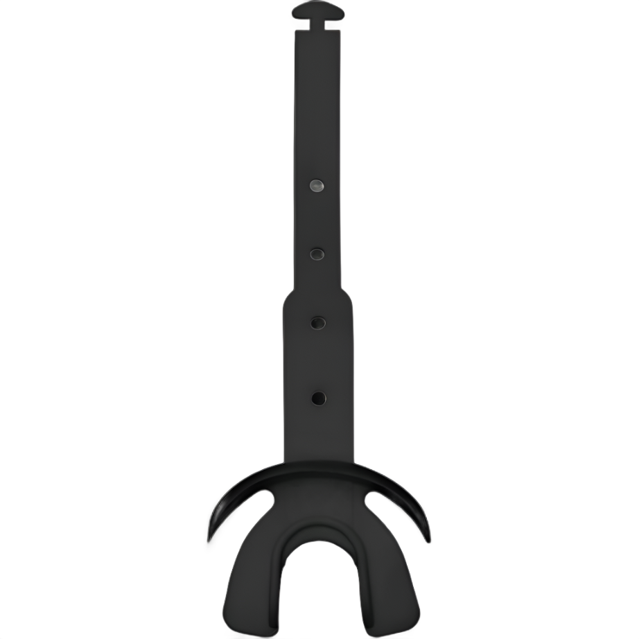 Black Reyrr Hypervent Mouthguard with adjustable strap for athletes' protection and breathability