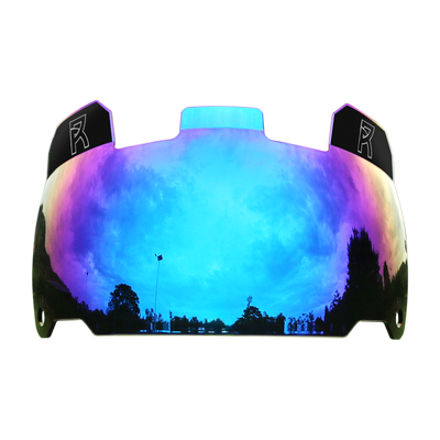 Reyrr VISION Deep Ocean Blue football visor, 3.1% VLT, brightest sun, fits Riddell, Schutt, Xenith, and VICIS helmets