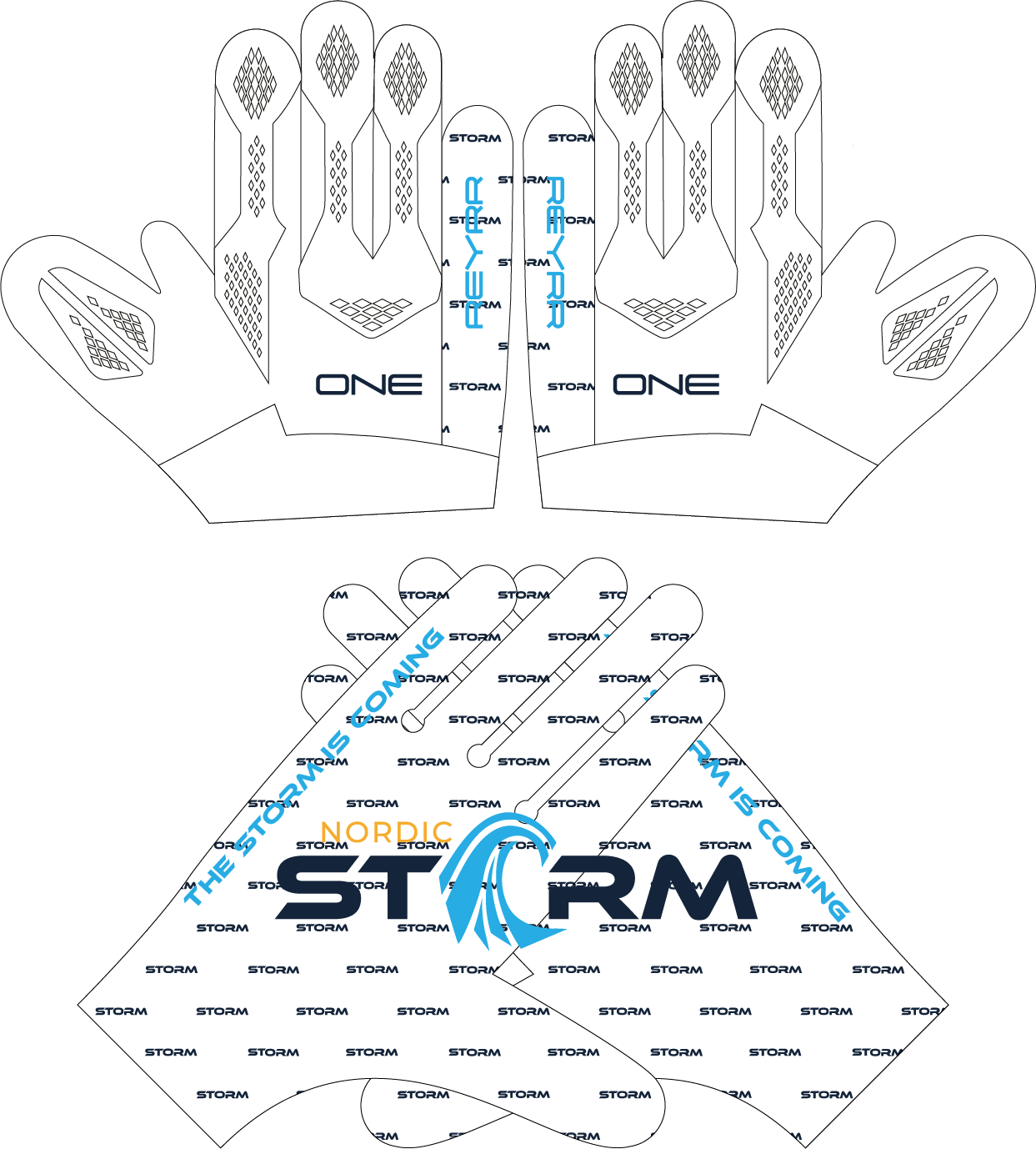 Reyrr X Nordic Storm Custom Gloves - Premium  from Reyrr Athletics - Shop now at Reyrr Athletics