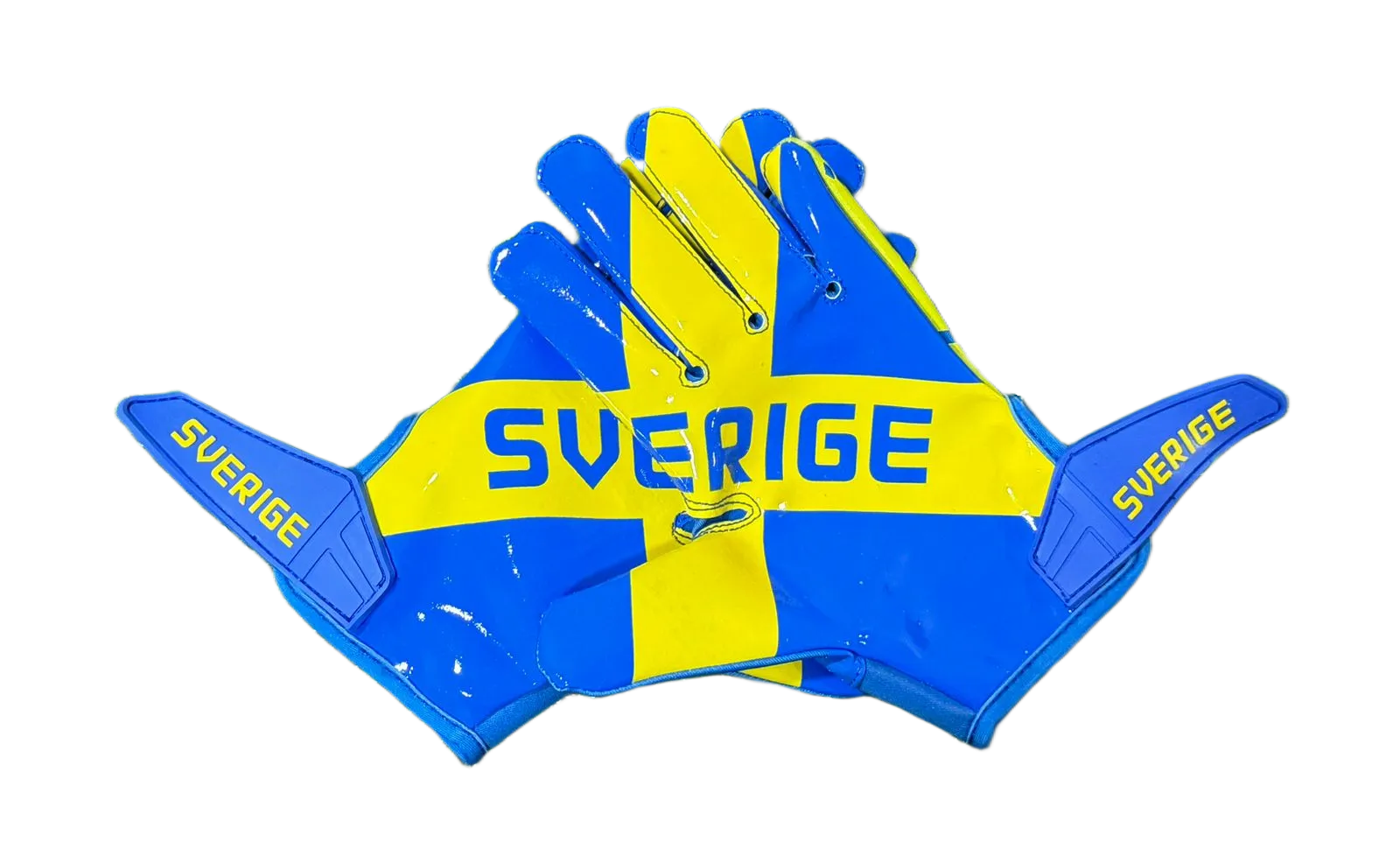 Reyrr ELITE Nordic Edition football gloves with Vapor-Stick Grip Technology and Sverige design