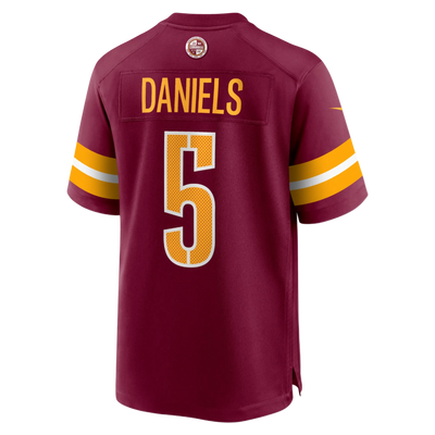 Jayden Daniels Washington Commanders Game Jersey back view