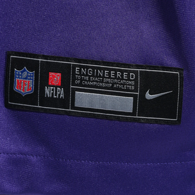 Vikings Nike Game Jersey sleeve branding