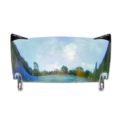 Reyrr VIZU Nordic Sky ultra-wide clear football visor with anti-distortion and UV protection for Riddell Speedflex and Schutt F7 helmets