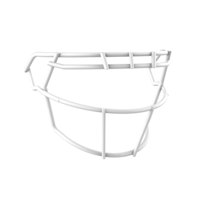 Schutt F7 ROPO football faceguard with raised brow design and tapered bars for impact deflection and enhanced motion range